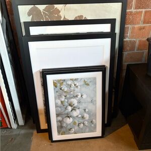 Various size picture frames Denim Black and White